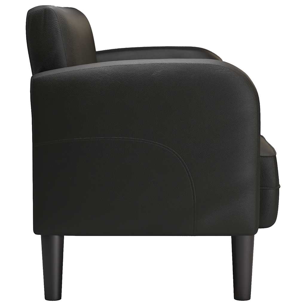 vidaXL καναπές Loveseat Μαύρο 110 cm Faux Leather