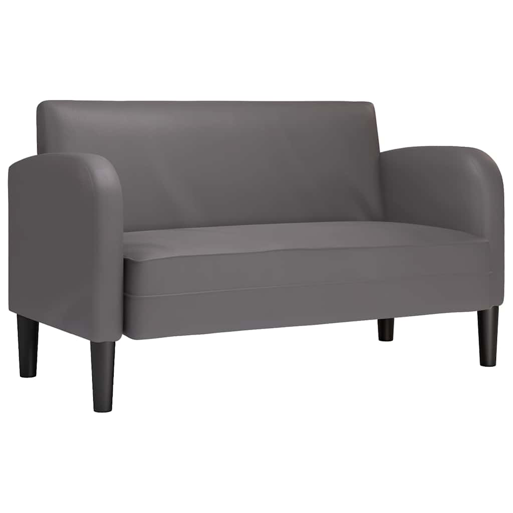 vidaXL Καναπές Loveseat Γκρι 110 εκ. Συνθετικό δέρμα