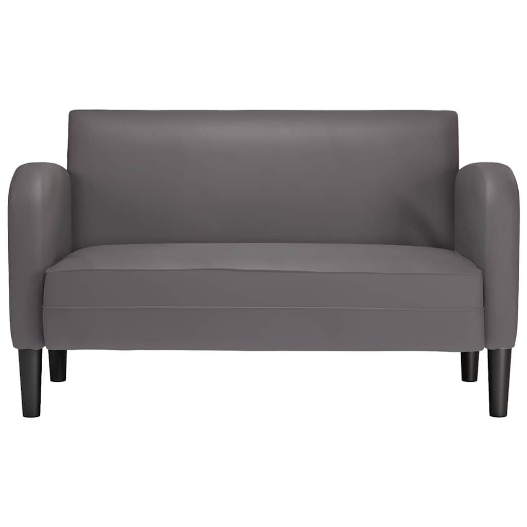 vidaXL Καναπές Loveseat Γκρι 110 εκ. Συνθετικό δέρμα