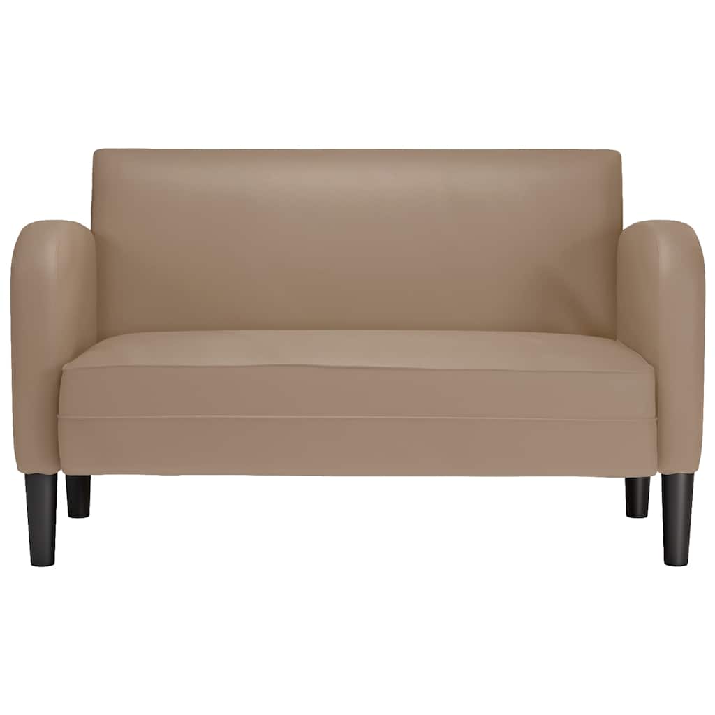 vidaXL Καναπές Loveseat Καπουτσίνο 110 εκ. Συνθετικό δέρμα