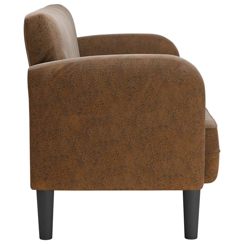 vidaXL Καναπές Loveseat Καφέ 110 εκ. Συνθετικό δέρμα