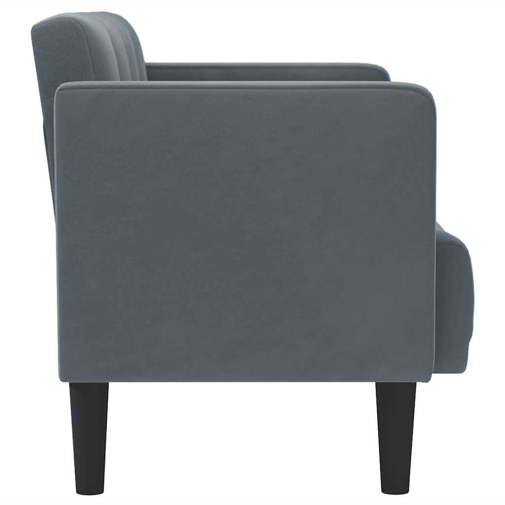 vidaXL Διθέσιος Καναπές-Σέτ Σκούρο Γκρι Βελούδος 111 εκ.