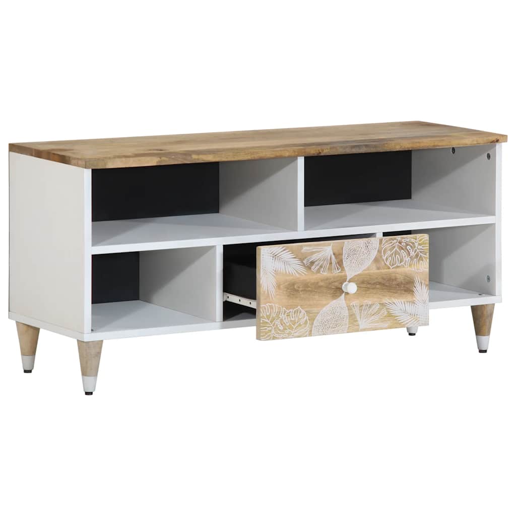 ντουλάπι τηλεόρασης vidaXL 100x33,5x46 cm μασίφ ξύλο Mango