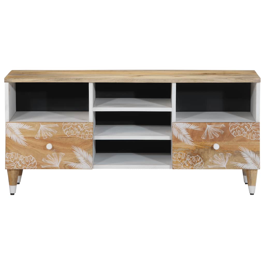 ντουλάπι τηλεόρασης vidaXL 100x33,5x46 cm μασίφ ξύλο Mango