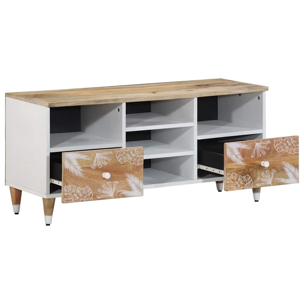 ντουλάπι τηλεόρασης vidaXL 100x33,5x46 cm μασίφ ξύλο Mango