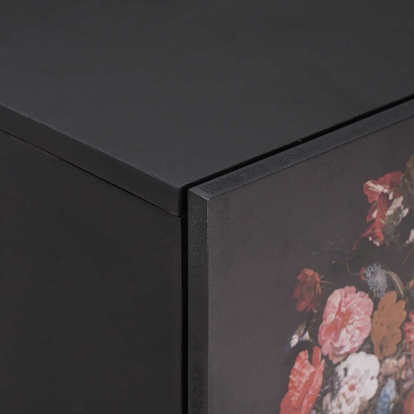 vidaXL Κομοδίνο με Πόρτα Μαύρο 40 x 33 x 46 εκ. Στερεό ξύλο μάνγκο