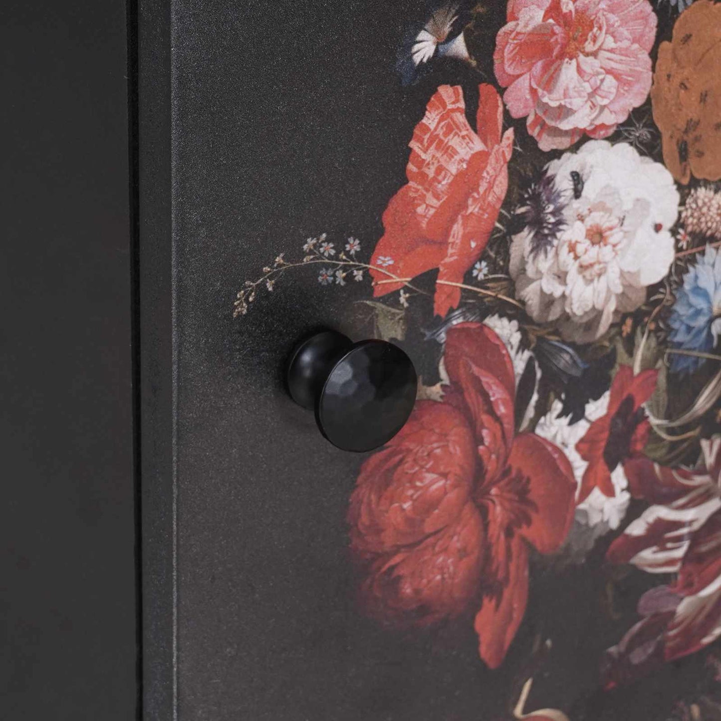 vidaXL Κομοδίνο με Πόρτα Μαύρο 40 x 33 x 46 εκ. Στερεό ξύλο μάνγκο