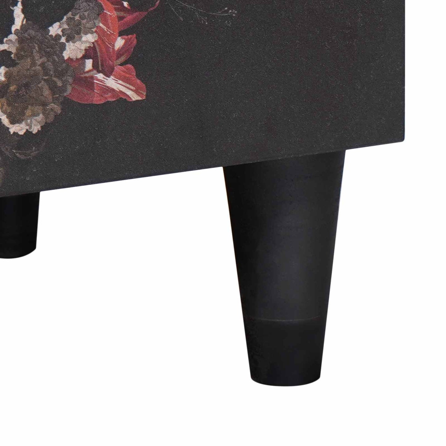 vidaXL Κομοδίνο με Πόρτα Μαύρο 40 x 33 x 46 εκ. Στερεό ξύλο μάνγκο