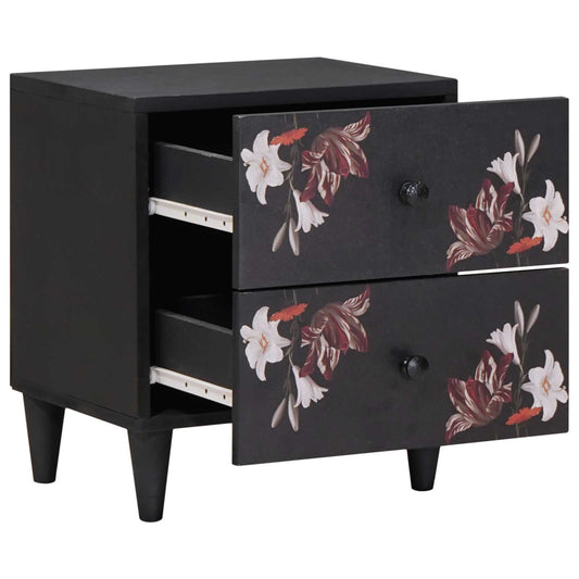 vidaXL Κομοδίνο 2 pcs Καφέ 40 x 33,5 x 46 εκ Στερεό ξύλο μάνγκο