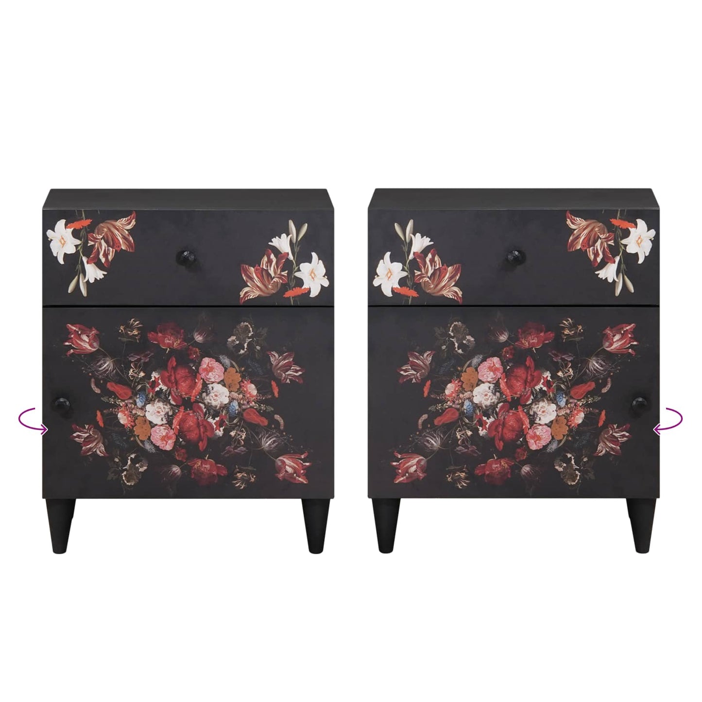 vidaXL Κομοδίνο Πολύχρωμο 50 x 33 x 60 εκ Στερεό ξύλο μάνγκο