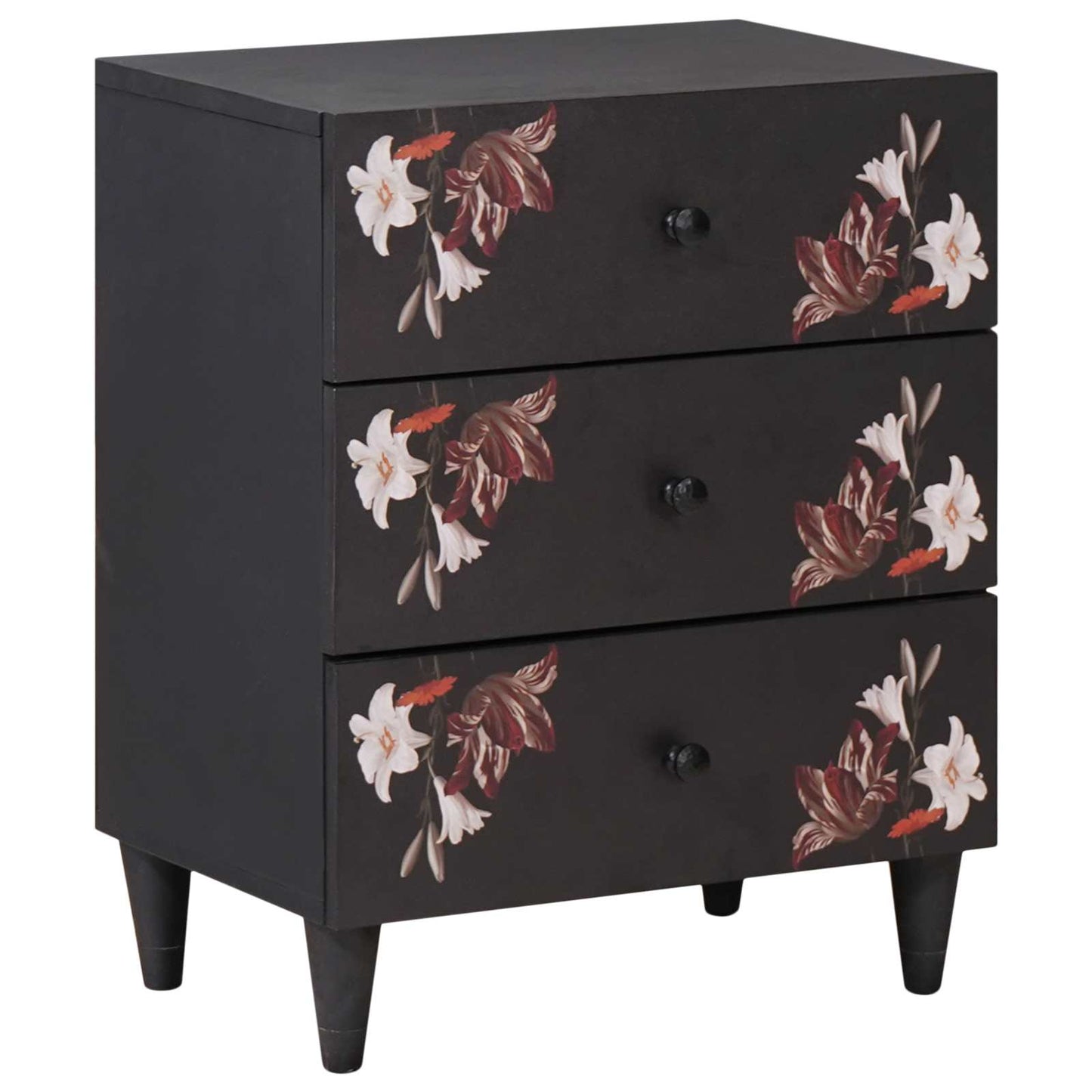 vidaXL Κομοδίνο Πολύχρωμο 50 x 33 x 60 εκ Στερεό ξύλο μάνγκο