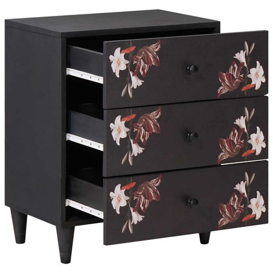 vidaXL Κομοδίνο Πολύχρωμο 50 x 33 x 60 εκ Στερεό ξύλο μάνγκο