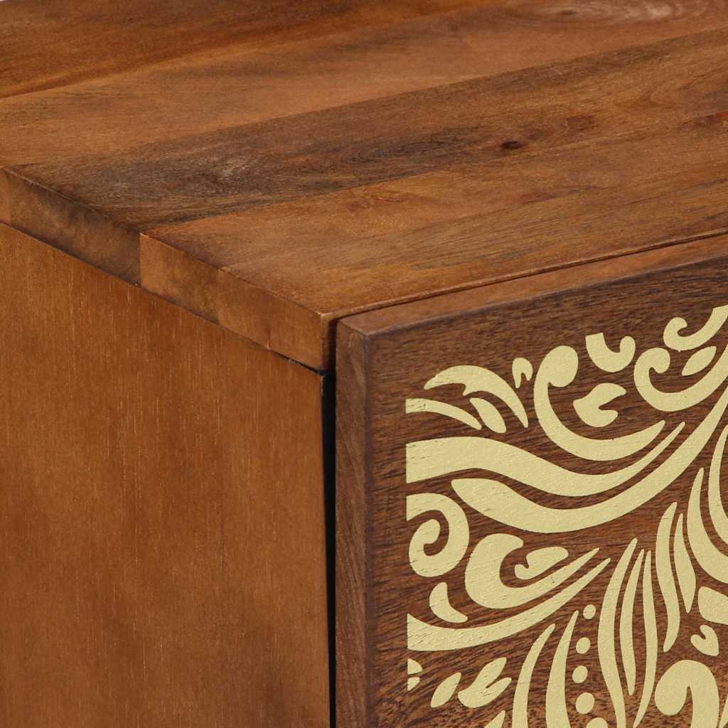 vidaXL Κομοδίνο καφέ μελί 40 x 33 x 46 εκ. Μασίφ ξύλο μάνγκο