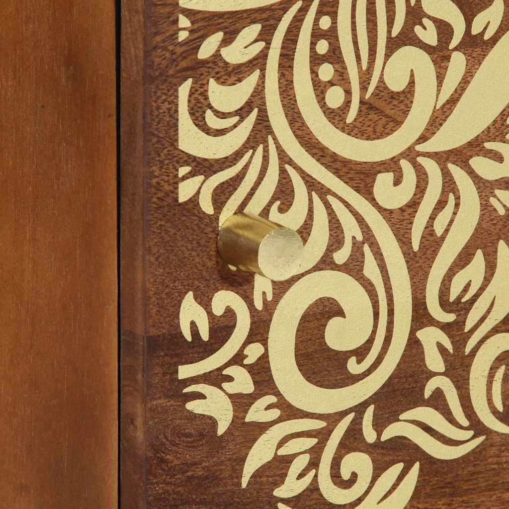 vidaXL Κομοδίνο καφέ μελί 40 x 33 x 46 εκ. Μασίφ ξύλο μάνγκο