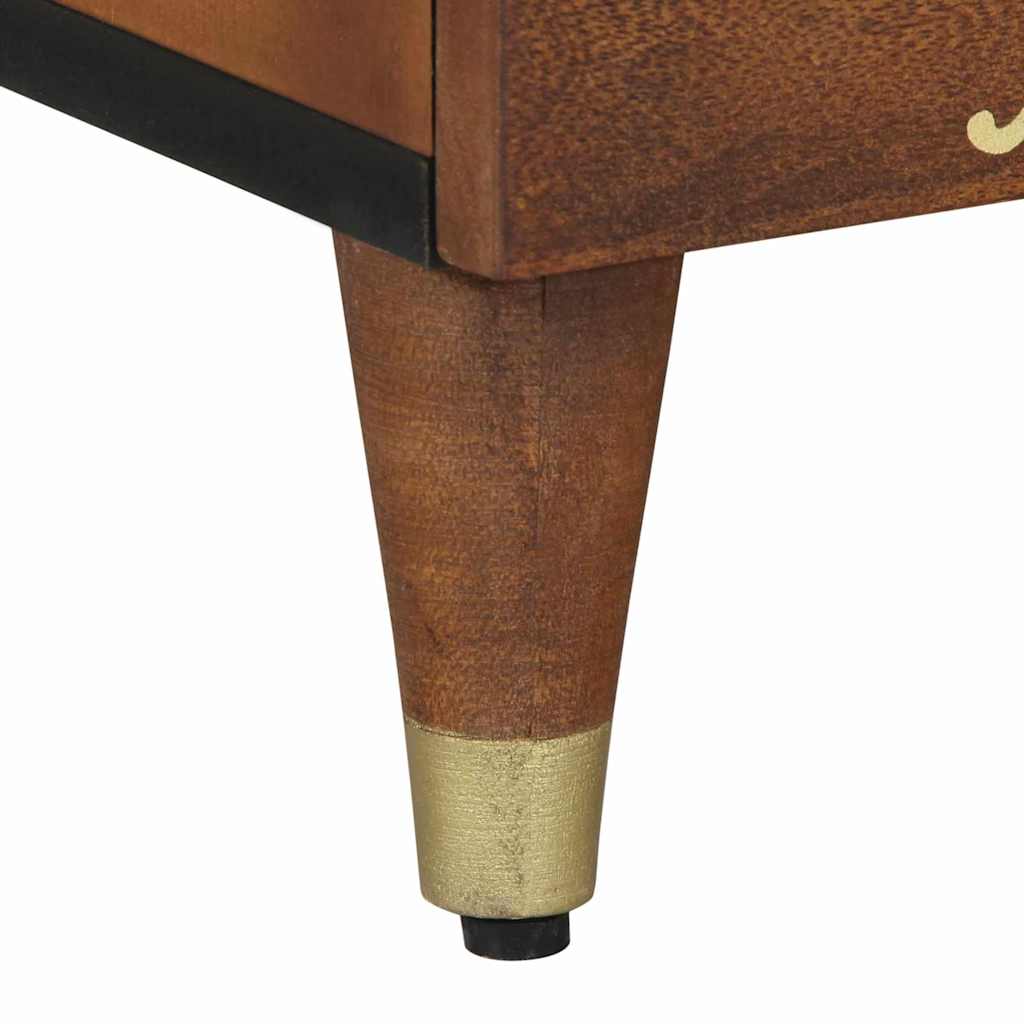 vidaXL Κομοδίνο 2 pcs καφέ μελί 40 x 33 x 46 εκ. Μασίφ ξύλο μάνγκο
