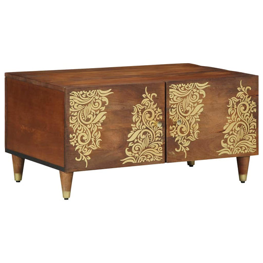 vidaXL Τραπεζάκι σαλονιού καφέ μελί 80 x 50 x 40 cm Μασίφ ξύλο μάνγκο