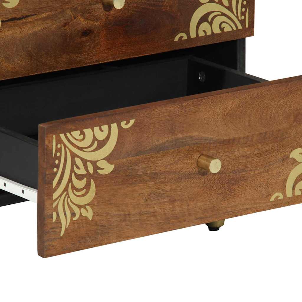 vidaXL Κομοδίνο καφέ μελί 50 x 33 x 62 εκ. Μασίφ ξύλο μάνγκο