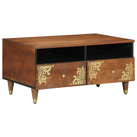 vidaXL Τραπεζάκι σαλονιού καφέ μελί 80 x 54 x 40 εκ Μασίφ ξύλο μάνγκο