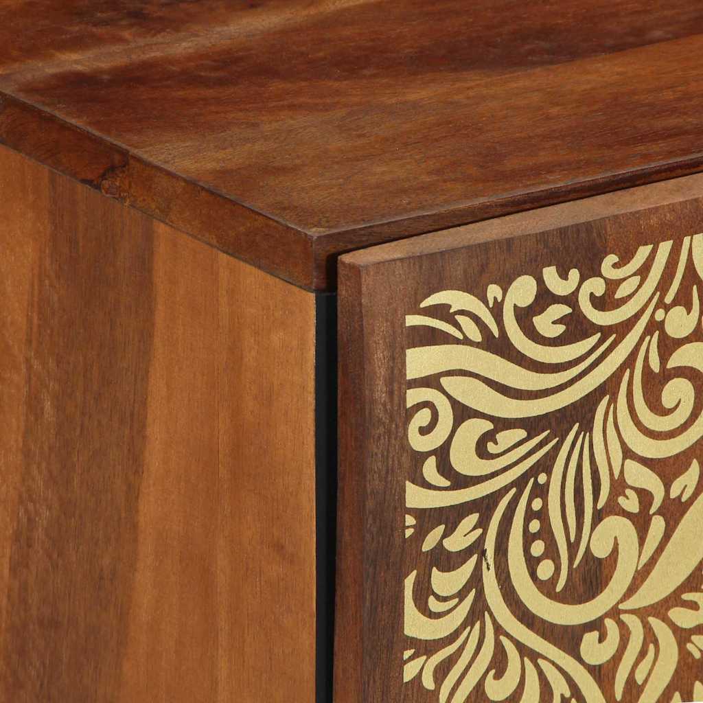 vidaXL Ντουλάπι Μπάνιου καφέ μελί 38 x 33 x 58 εκ. Μασίφ ξύλο μάνγκο