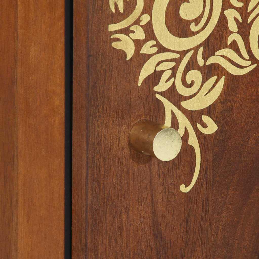 vidaXL Ντουλάπι Μπάνιου καφέ μελί 38 x 33 x 58 εκ. Μασίφ ξύλο μάνγκο