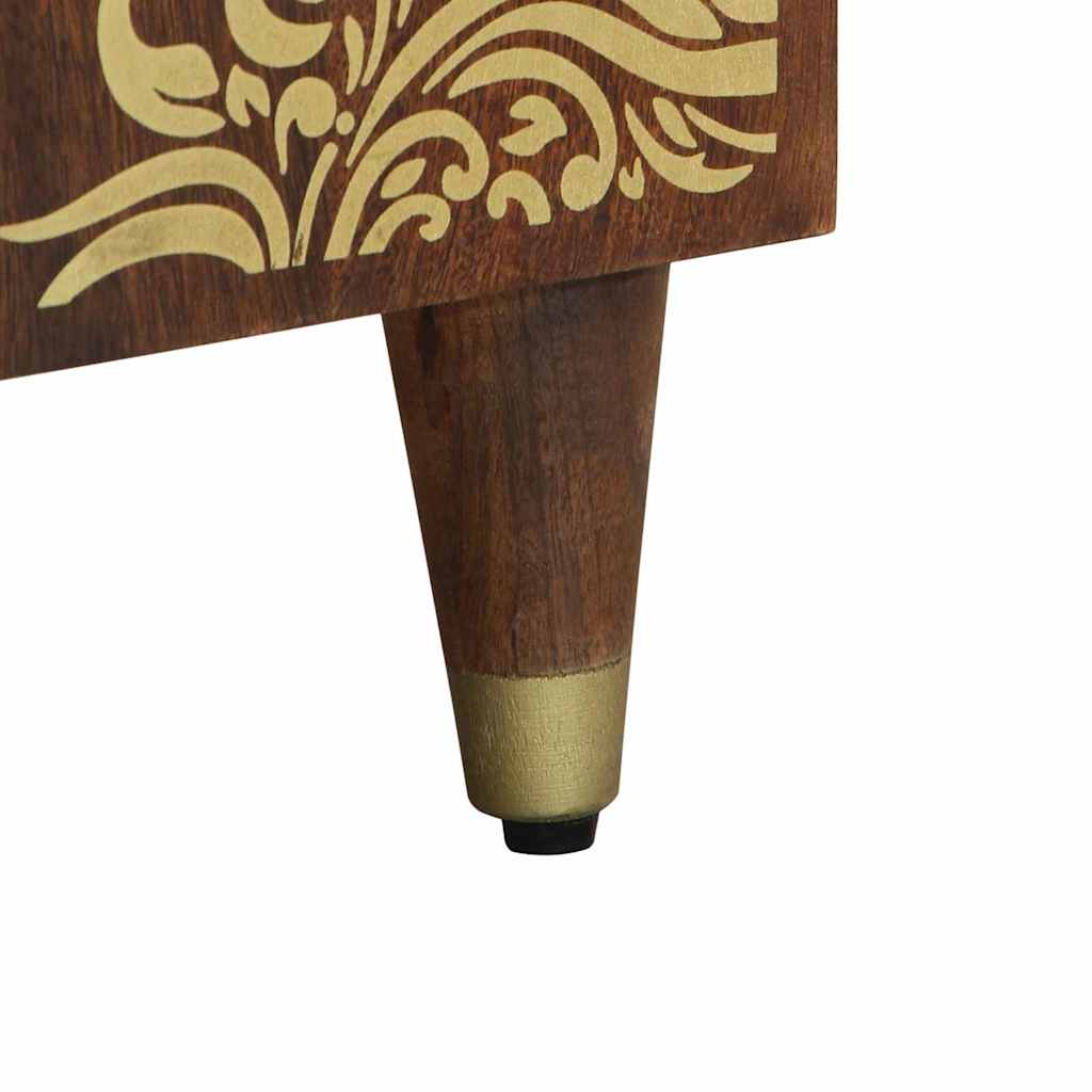 vidaXL Ντουλάπι Μπάνιου καφέ μελί 38 x 33 x 58 εκ. Μασίφ ξύλο μάνγκο