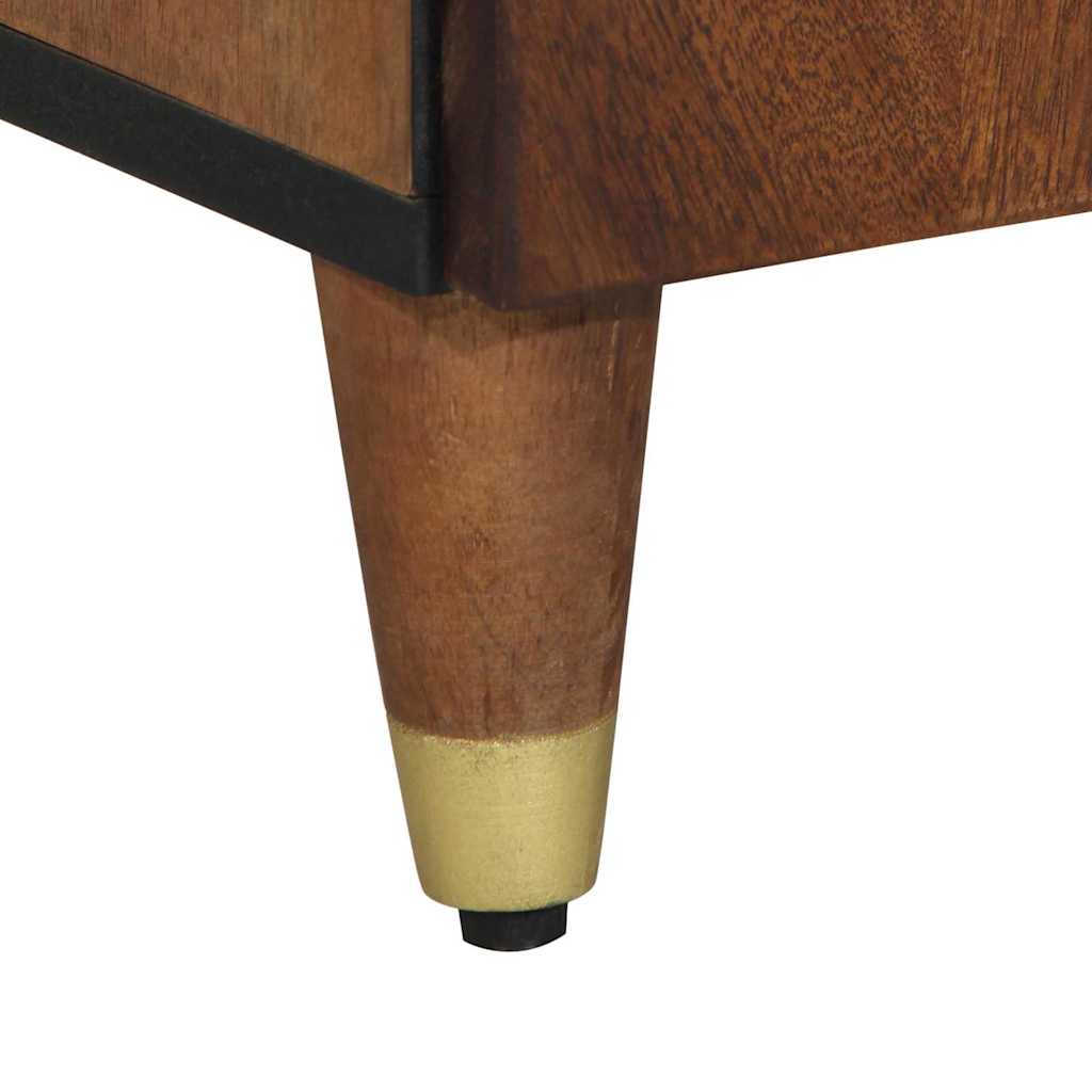 vidaXL Πλαϊνό γραφείο καφέ μελί 38 x 33.5 x 160 εκ Μασίφ ξύλο μάνγκο