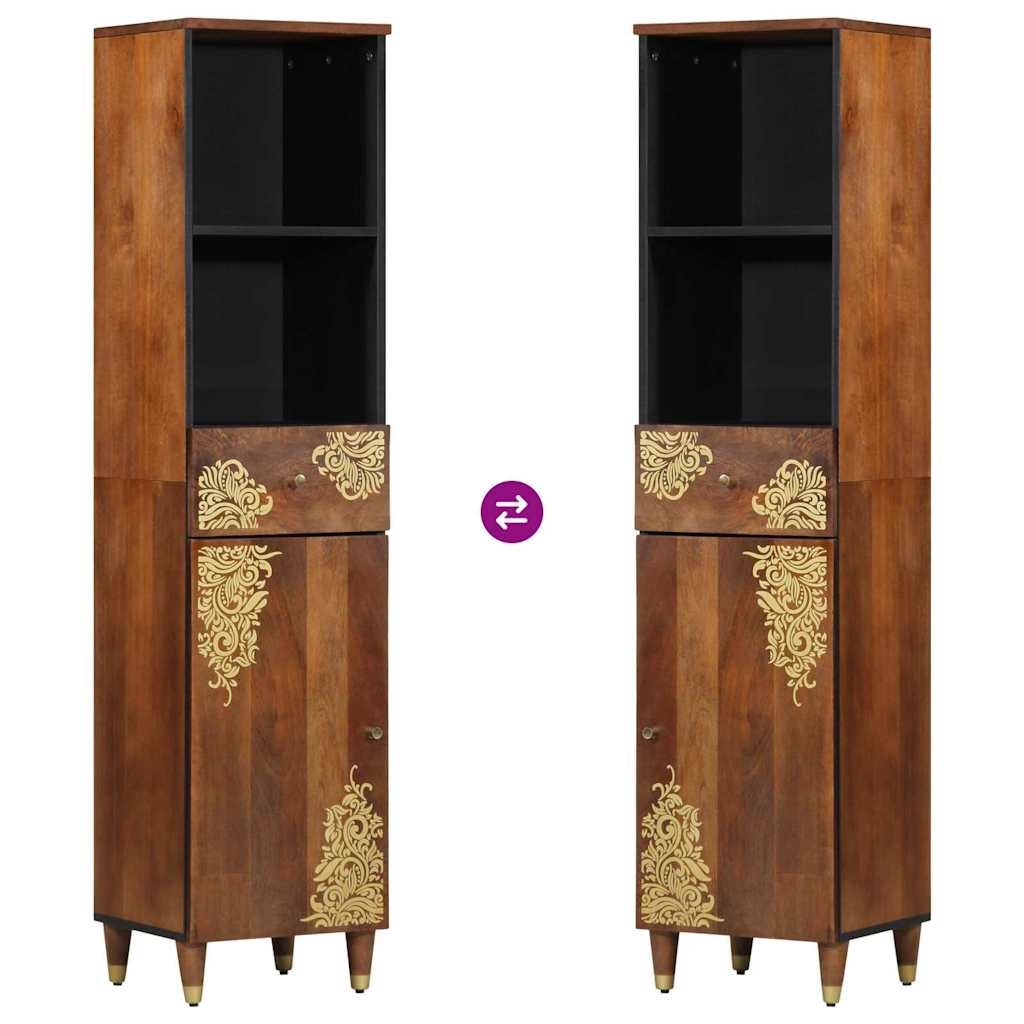 vidaXL Πλαϊνό γραφείο καφέ μελί 38 x 33.5 x 160 εκ Μασίφ ξύλο μάνγκο