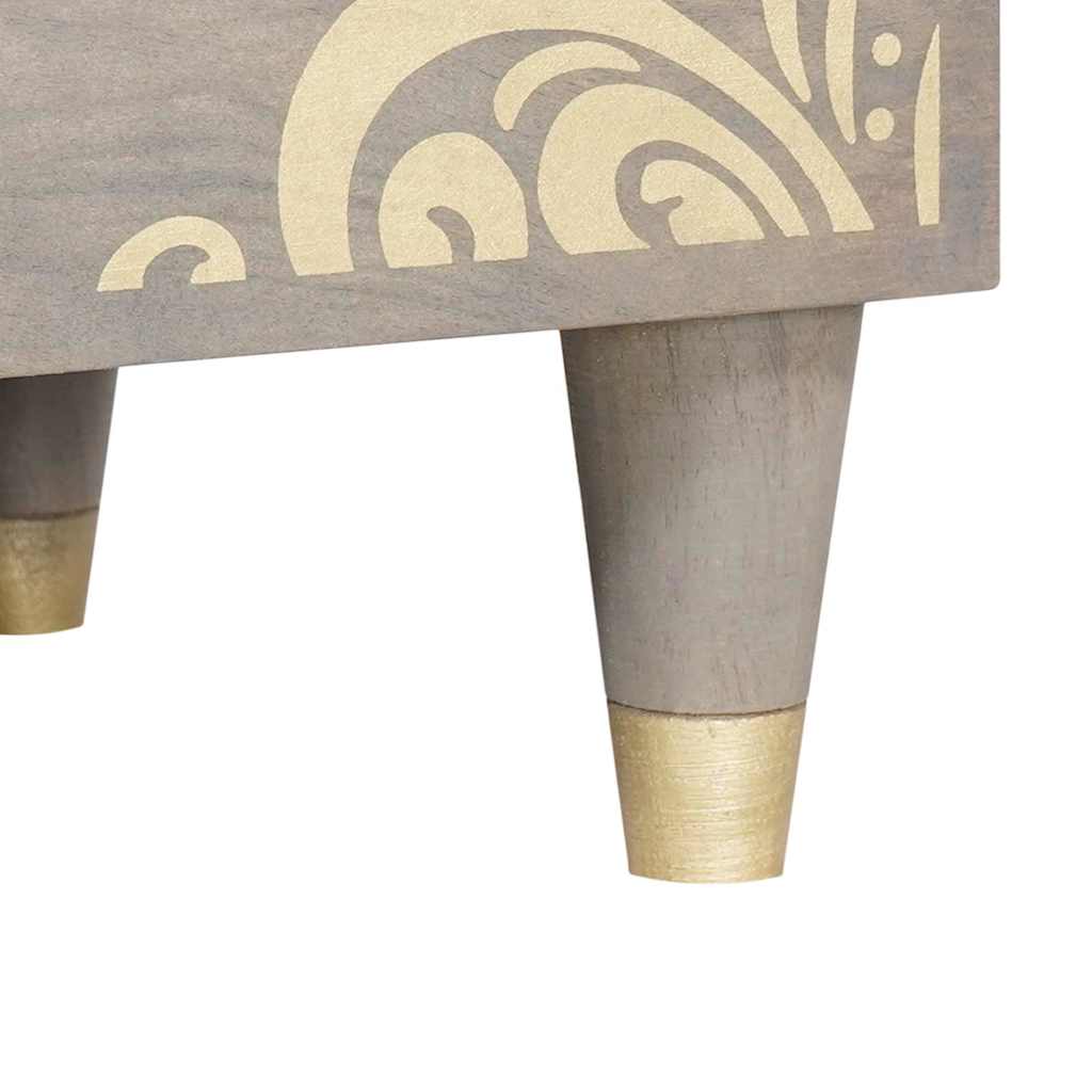 vidaXL Πλαϊνό γραφείο Γκρι και Χρυσό 60 x 33 x 75 cm