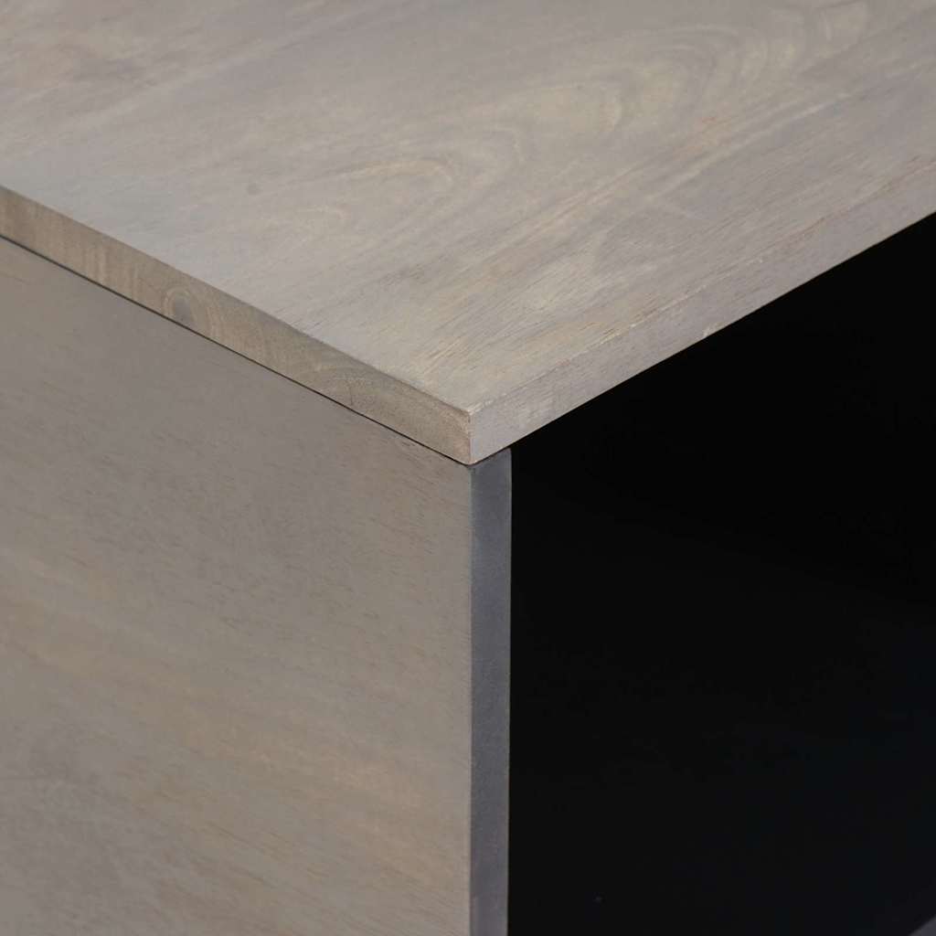 vidaXL Τραπεζάκι σαλονιού Γκρι 80 x 50 x 40 cm Μασίφ ξύλο μάνγκο