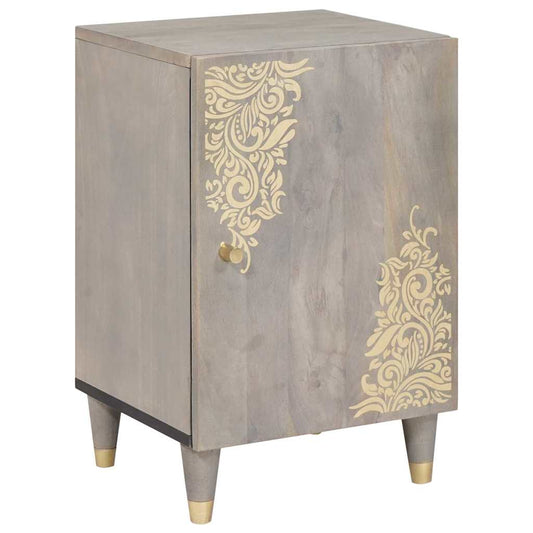 vidaXL Ντουλάπα Νιπτήρα Mπάνιου με ράφι με πόρτα Γκρι 38 x 33 x 58 εκ.