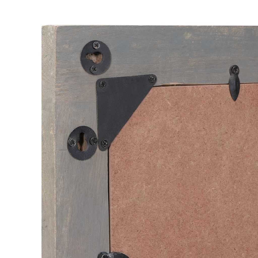 vidaXL Καθρέφτης Μπάνιου με καθρέφτη Γκρι και Ασημί 50 x 70 x 3 εκ