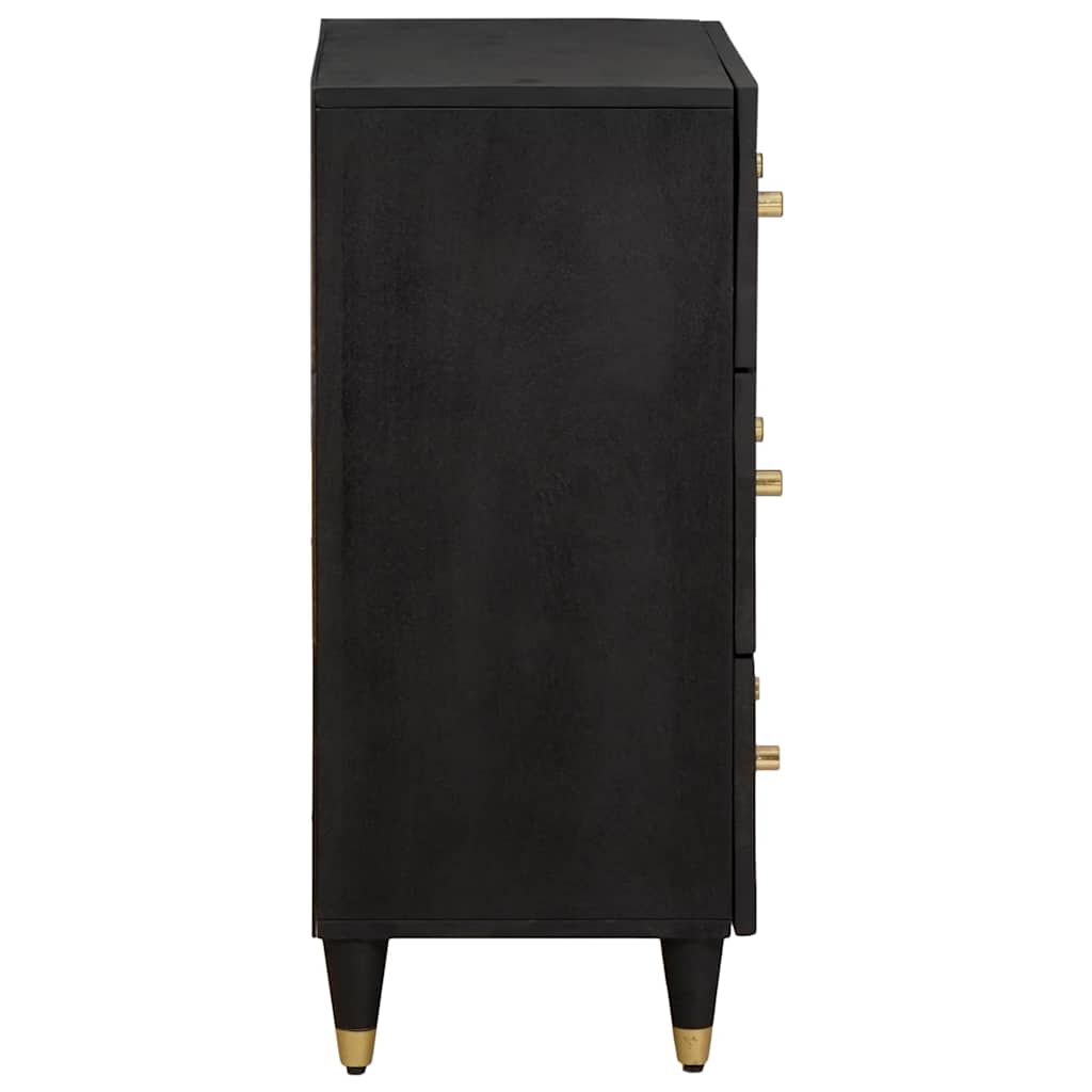 vidaXL Πλαϊνό γραφείο Μαύρο 60 x 33 x 75 cm Στερεό ξύλο μάνγκο