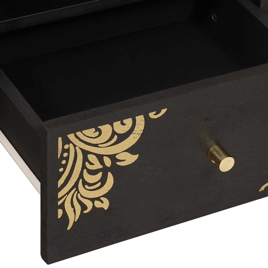 vidaXL Τραπεζάκι σαλονιού Μαύρο 80 x 54 x 40 εκ Στερεό ξύλο μάνγκο