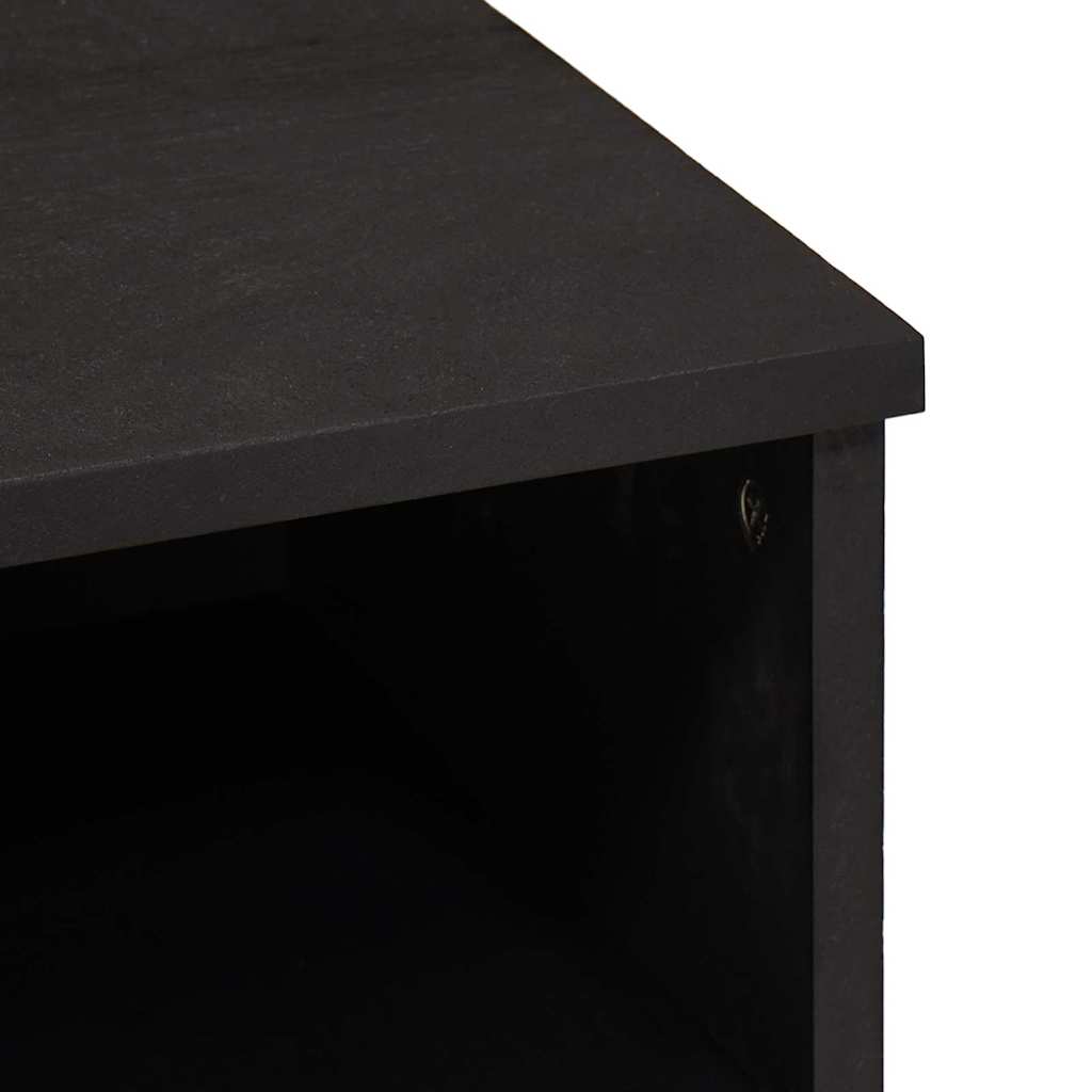 vidaXL Ντουλάπι TV με ράφι Μαύρο 100 x 33 x 46 εκ Στερεό ξύλο μάνγκο