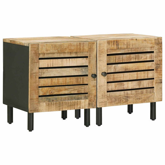 vidaXL Κομοδίνο 2 τμχ. Φυσικό 40 x 33 x 46 εκ. Στερεό ξύλο μάνγκο