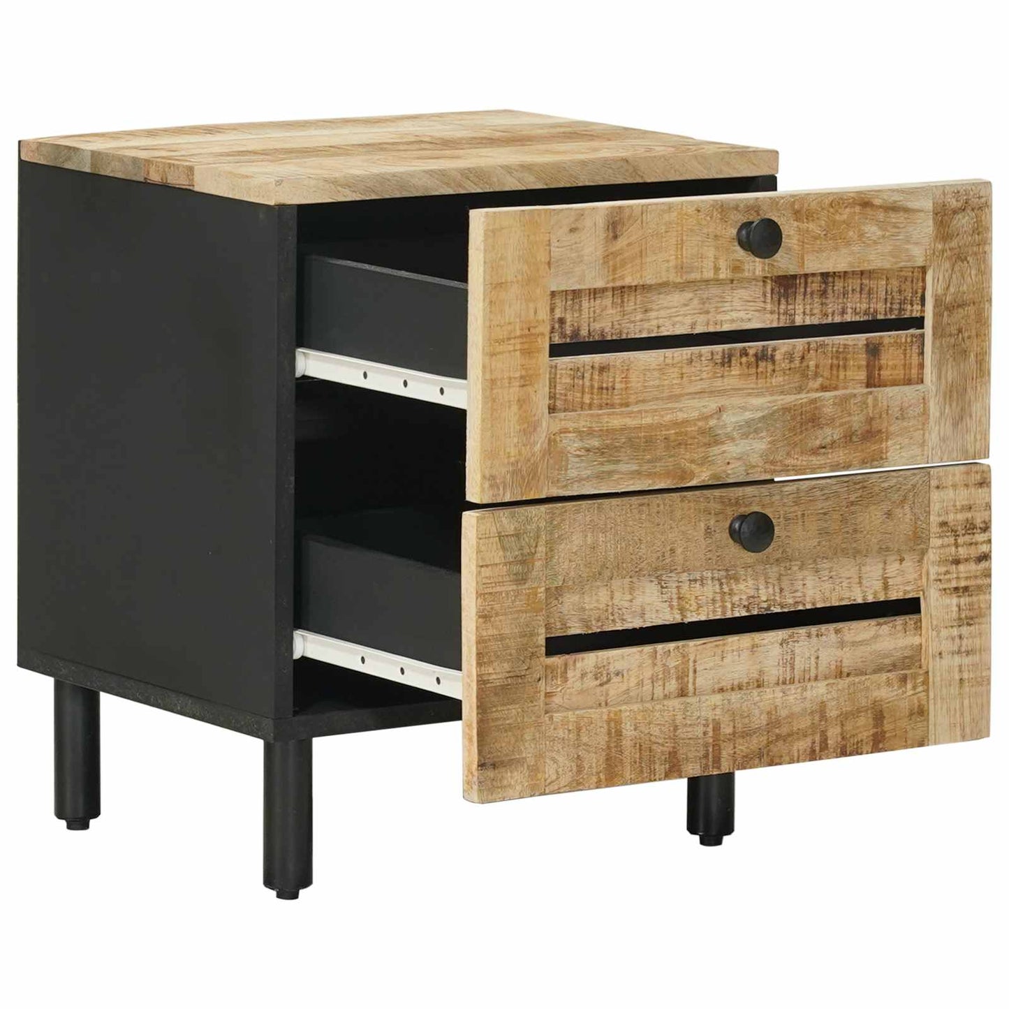 vidaXL Κομοδίνο Φυσικό 40 x 33 x 46 εκ. Στερεό ξύλο μάνγκο