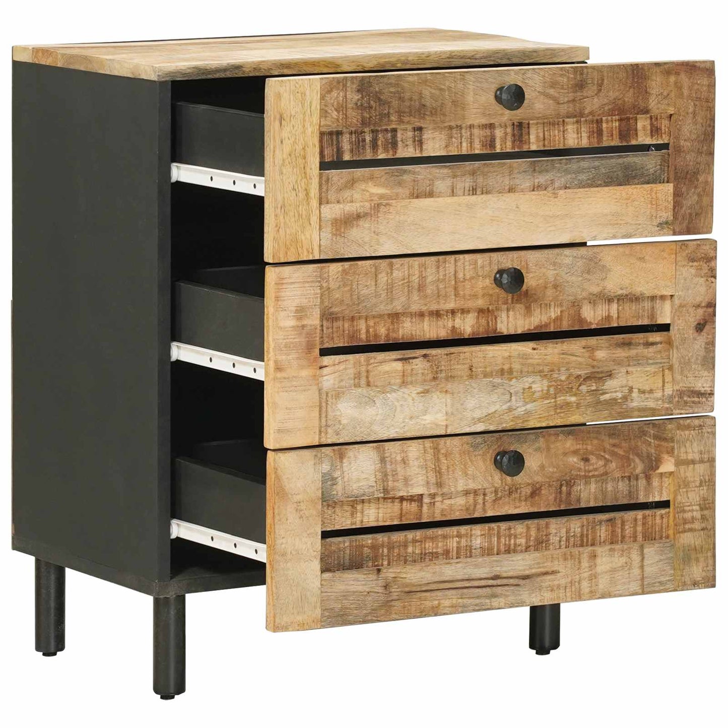 vidaXL Κομοδίνο Φυσικό 50 x 33 x 62 εκ. Στερεό ξύλο μάνγκο