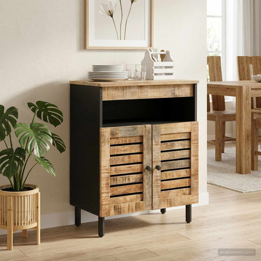 vidaXL Ντουλάπες Αποθήκευσης Φυσικό 60 x 33 x 75 cm Στερεό ξύλο μάνγκο