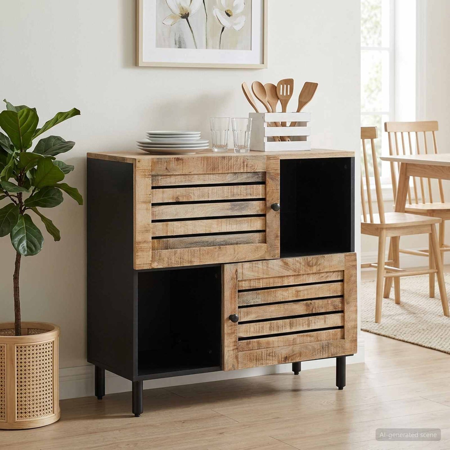 vidaXL Ντουλάπες Αποθήκευσης Καφέ 80 x 33,5 x 75 εκ Στερεό ξύλο μάνγκο