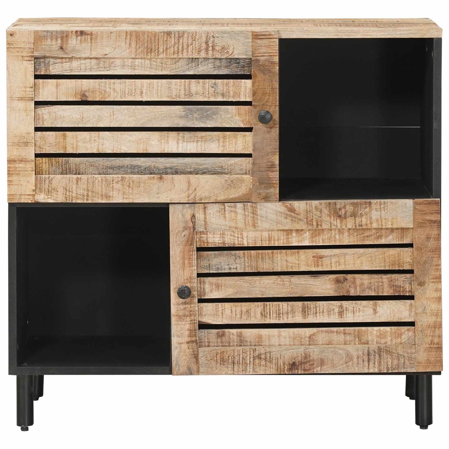 vidaXL Ντουλάπες Αποθήκευσης Καφέ 80 x 33,5 x 75 εκ Στερεό ξύλο μάνγκο