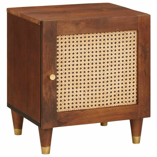 vidaXL Κομοδίνο 2 τεμ. Καφέ 40 x 33,5 x 46 εκ Μασίφ ξύλο ακακίας
