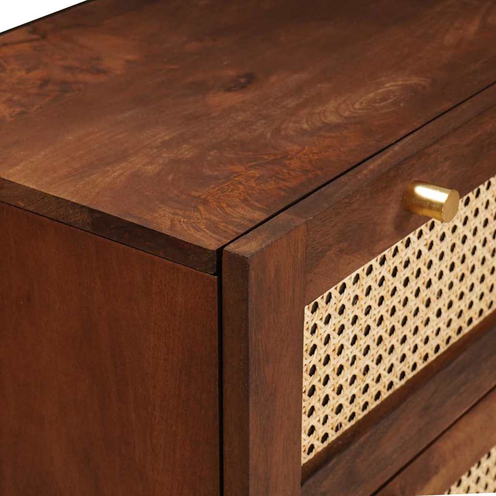 vidaXL Πλαϊνό γραφείο Καφέ 60 x 33 x 75 cm Στερεό ξύλο μάνγκο