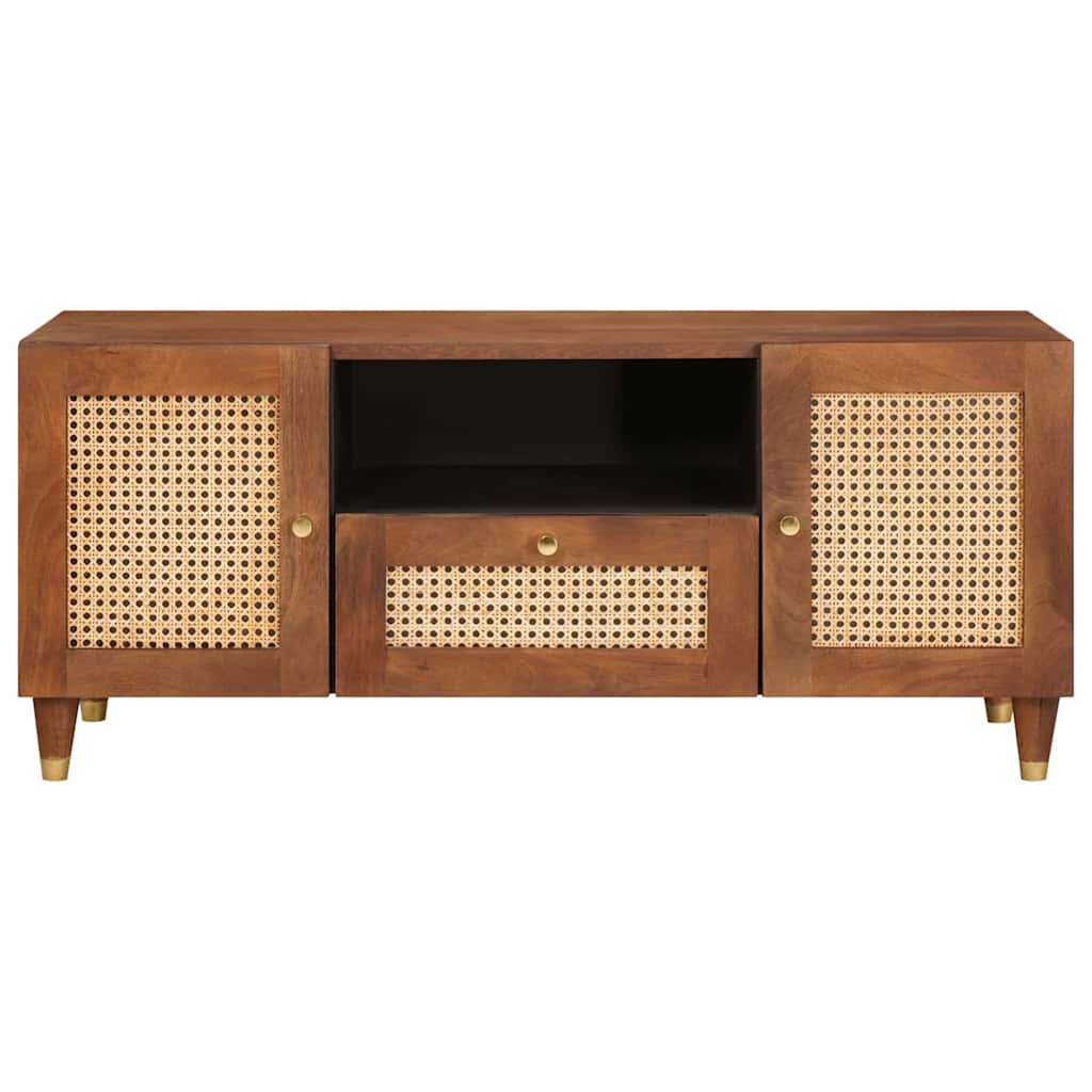 vidaXL Ντουλάπι TV με ράφι Καφέ 105 x 33,5 x 46 εκ. Στερεό ξύλο μάνγκο