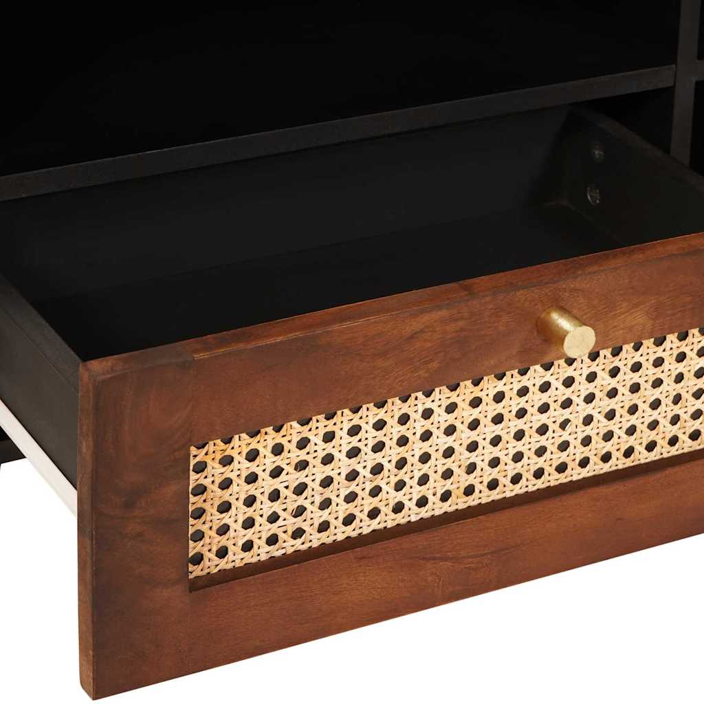 vidaXL Ντουλάπι TV με ράφι Καφέ 80 x 33,5 x 46 εκ. Στερεό ξύλο μάνγκο