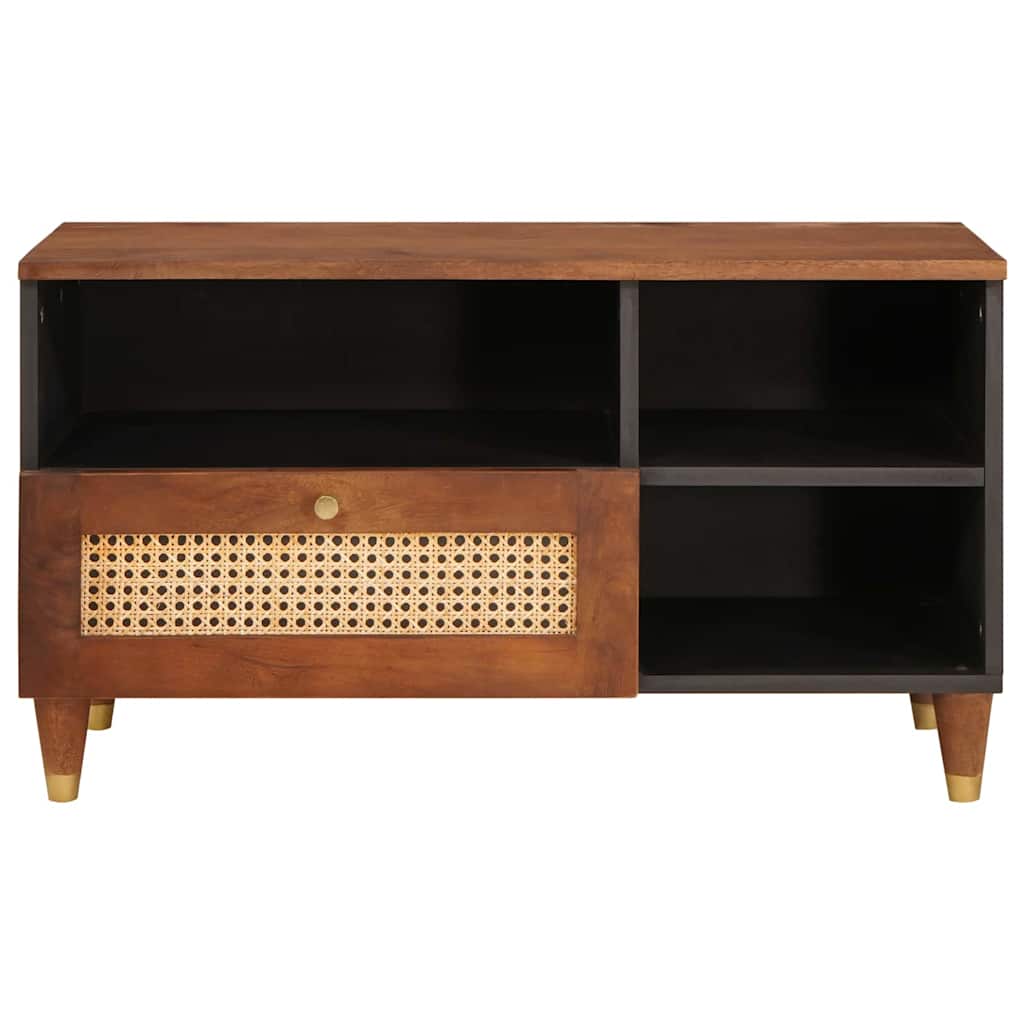 vidaXL Ντουλάπι TV με ράφι Καφέ 80 x 33,5 x 46 εκ. Στερεό ξύλο μάνγκο