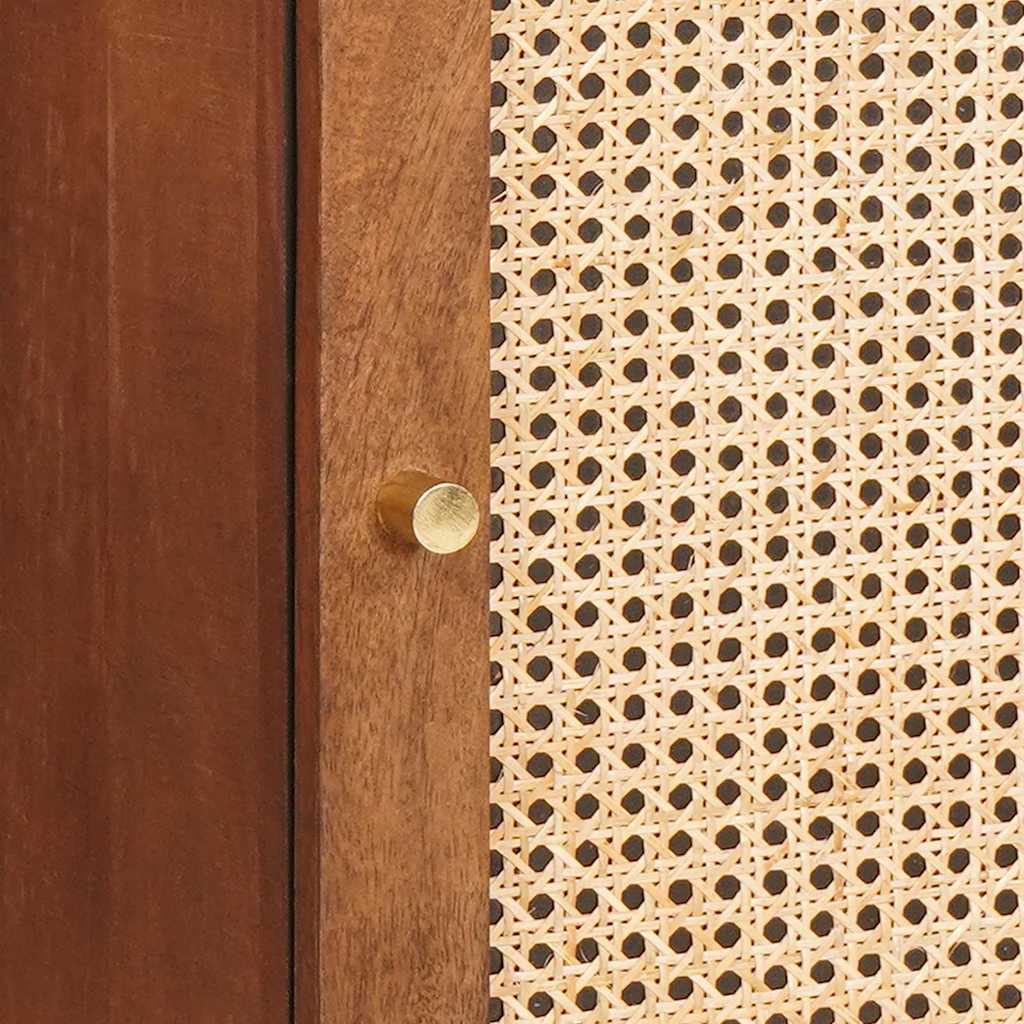 vidaXL Ντουλάπι Μπάνιου με ράφι με πόρτα Καστανό 38 x 33.5 x 58 εκ.