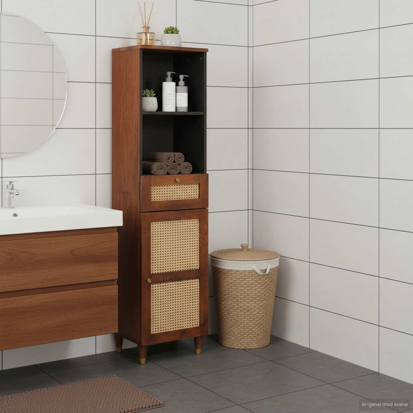 vidaXL Πλαϊνό γραφείο Καφέ 38 x 33,5 x 160 εκ Στερεό ξύλο μάνγκο
