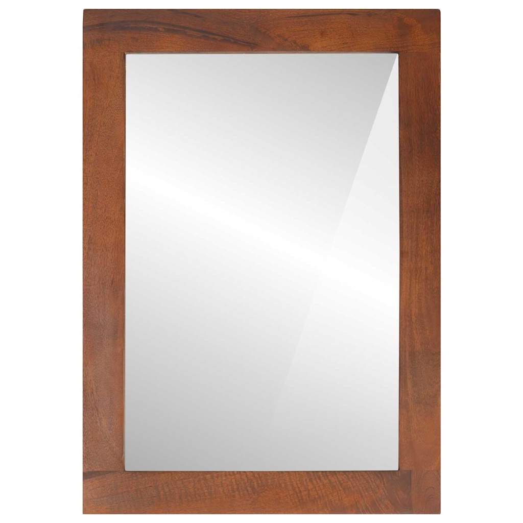 vidaXL Καθρέφτης καφέ και ασημί 50 x 70 cm Στερεό ξύλο μάνγκο, γυαλί