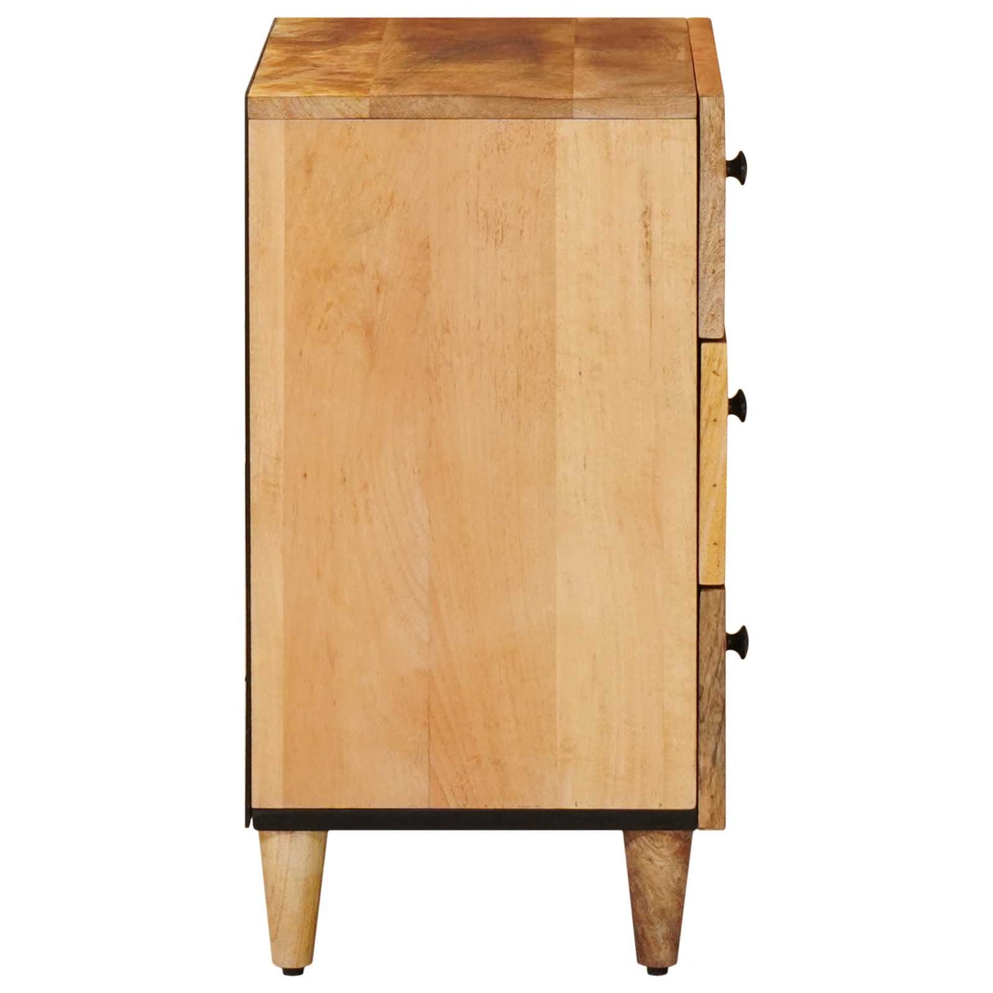 vidaXL Κομοδίνο με συρτάρι Καφέ 50 x 33 x 60 εκ Στερεό ξύλο μάνγκο