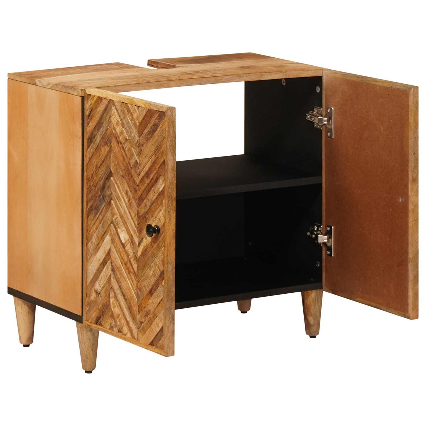 vidaXL Ντουλάπι νιπτήρα Καφέ 62 x 33 x 58 εκ. Στερεό ξύλο μάνγκο